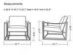 Modrest Larson Modern White Leatherette & Gold Accent Chair