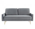 Divani Casa Huffine - Modern Grey Fabric Sofa