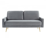 Divani Casa Huffine - Modern Grey Fabric Sofa