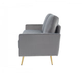 Divani Casa Huffine - Modern Grey Fabric Sofa