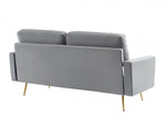 Divani Casa Huffine - Modern Grey Fabric Sofa