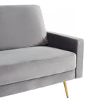 Divani Casa Huffine - Modern Grey Fabric Sofa