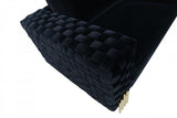 Divani Casa Lori - Modern Velvet Glam Black & Gold Chair