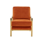 Divani Casa Bayside - Modern Orange Fabric Accent Chair