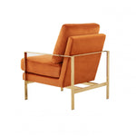 Divani Casa Bayside - Modern Orange Fabric Accent Chair