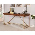 Halstein - Contemporary Light Walnut Desk