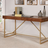 Halstein - Contemporary Light Walnut Desk