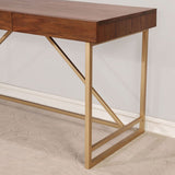 Halstein - Contemporary Light Walnut Desk