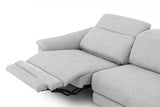 Divani Casa Paul - Contemporary Grey Sofa w/ Electric Recliners