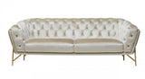 Divani Casa Stella - Transitional Beige Velvet Sofa