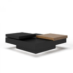 Modrest Ambry Modern Walnut & Flat Black Coffee Table