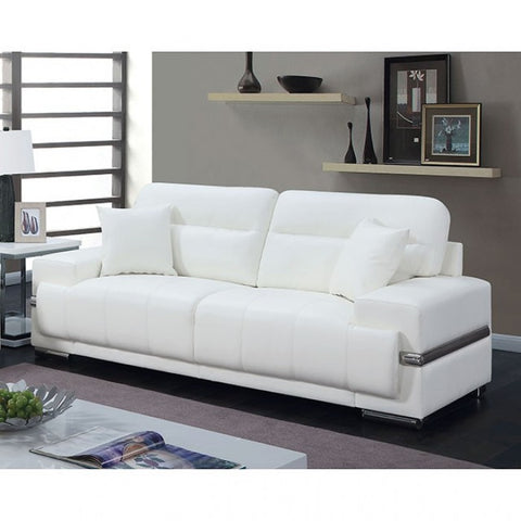 Zibak - Contemporary White Sofa