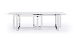 Modrest Valiant Modern Glass & Stainless Steel Coffee Table