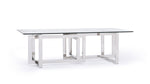 Modrest Valiant Modern Glass & Stainless Steel Coffee Table