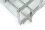 Modrest Valiant Modern Glass & Stainless Steel Coffee Table