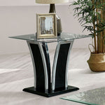 Staten - Contemporary Glossy Black End Table