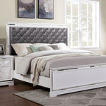 Winterthur- Contemporary White/Dark Grey Bed