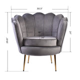 Isabella Channel Tufted Vanity Armchair