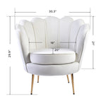 Isabella Channel Tufted Vanity Armchair