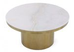 Modrest Rocky - Glam White & Gold Coffee Table