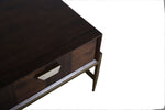 Modrest Shane - Modern Acacia & Brass Coffee Table