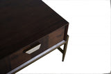 Modrest Shane - Modern Acacia & Brass Coffee Table