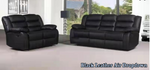 Black - 2pc Recliner Sofa Set