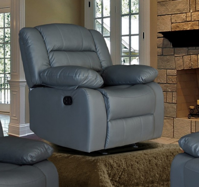 Grey Leather - Chair Recliner