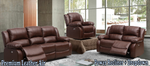 Brown Leather - 2 Piece Recliner Sofa Set