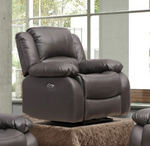 Dark Grey - Leather Armchair Recliner