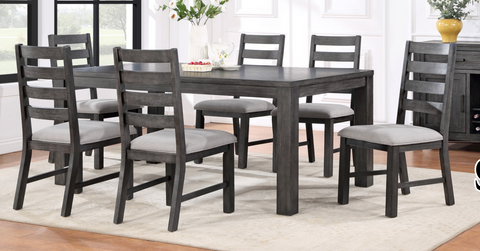 Dark Gray/Light Gray - 7 pc Dining Set