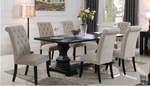 Light Gray/Black - 7 Piece Dining Set