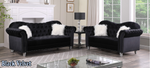 Black Velvet 2 pc Sofa Set