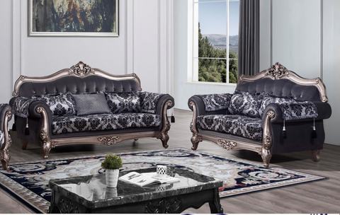 Ash Gray - 2 Piece Sofa Set