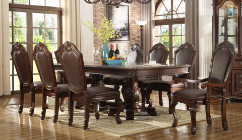 7 Piece Dark Brown Dining Set