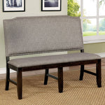 Teagan - Transitional Gray Dining Bench