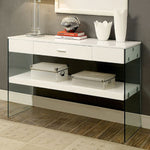 Raya - Contemporary White Sofa Table