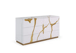 Modrest Aspen Modern White & Gold Dresser