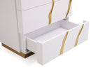 Modrest Aspen Modern White & Gold Chest