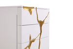 Modrest Aspen Modern White & Gold Chest