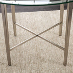 Abner - Contemporary Silver Round Dining Table