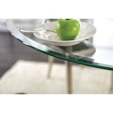 Abner - Contemporary Silver Round Dining Table