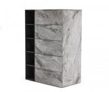 Nova Domus Maranello - Modern Grey Wash & Faux Marble Chest