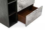 Nova Domus Maranello - Modern Grey Wash & Faux Marble Chest