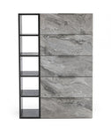 Nova Domus Maranello - Modern Grey Wash & Faux Marble Chest