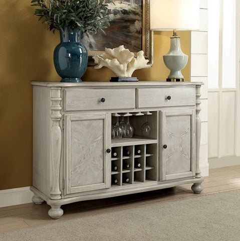 Siobhan - Transitional Antique White Buffet