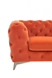 Divani Casa Delilah - Modern Orange Fabric Chair