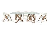 Modrest Mason & Lucas Modern Walnut Dining Set