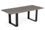 Modrest Murphy Modern Grey Aged Oak & Black Metal Dining Table