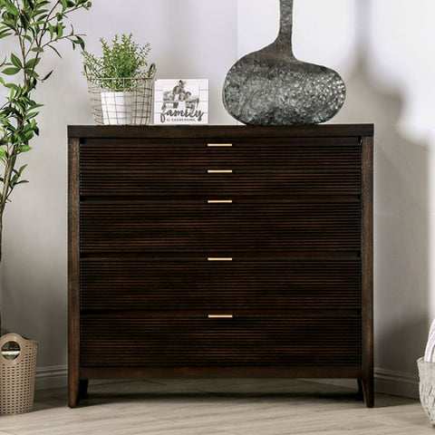 Laurentian- Contemporary Dark Walnut Solid Wood Chest